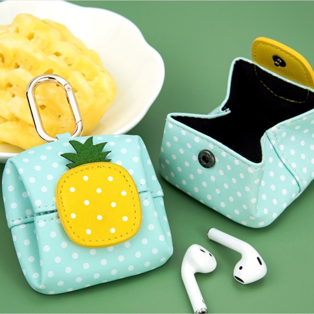 Pineapple fruit wallet geometric bag chain keychain bag chain